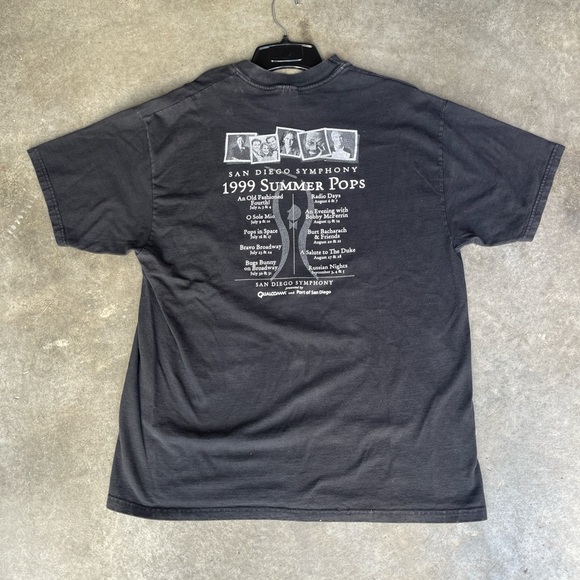 RARE VINTAGE 1999 GRAPHIC STREETWEAR RETRO Y2k SUMMER POPS BLACK MULTICOLOR TEE - Picture 5 of 6